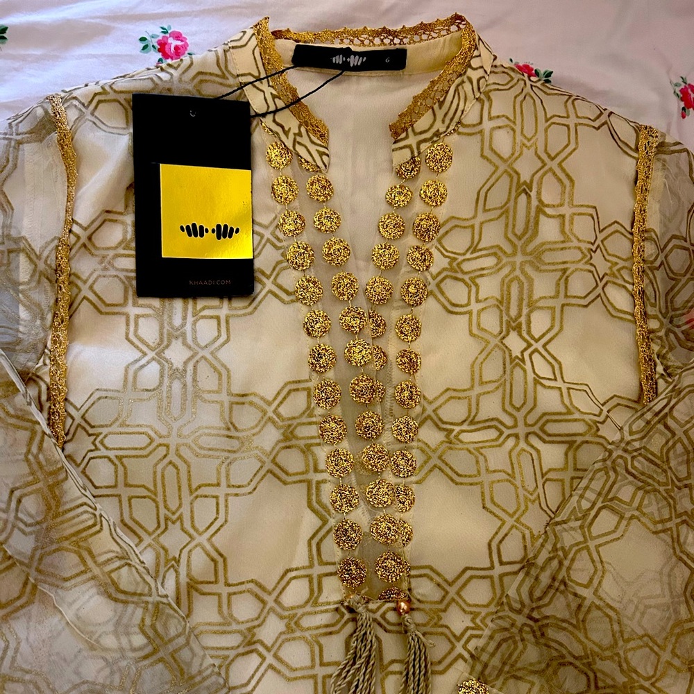 Khadi golden Kurta ⭐️